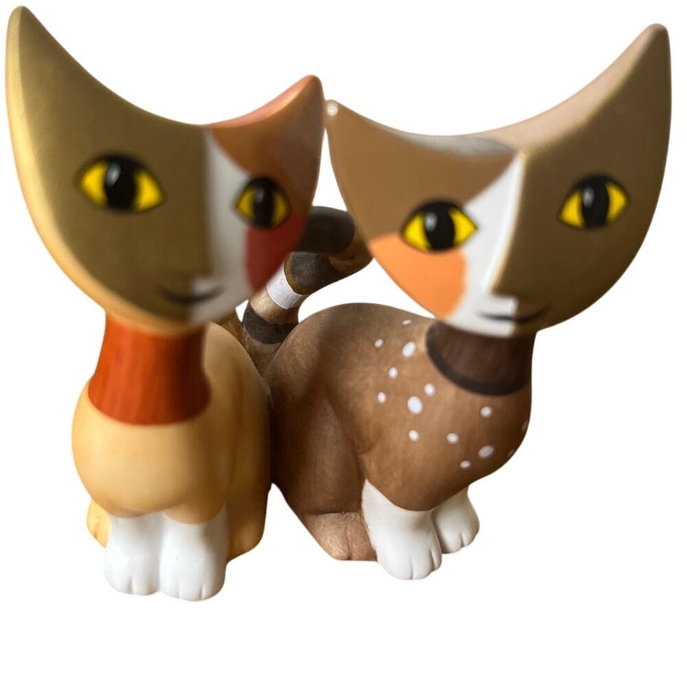 Tazio e Liva Rosina Goebel Cat Animal Porcelain Valentines Day